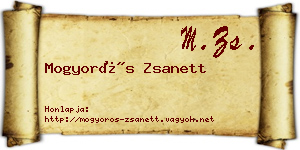 Mogyorós Zsanett névjegykártya